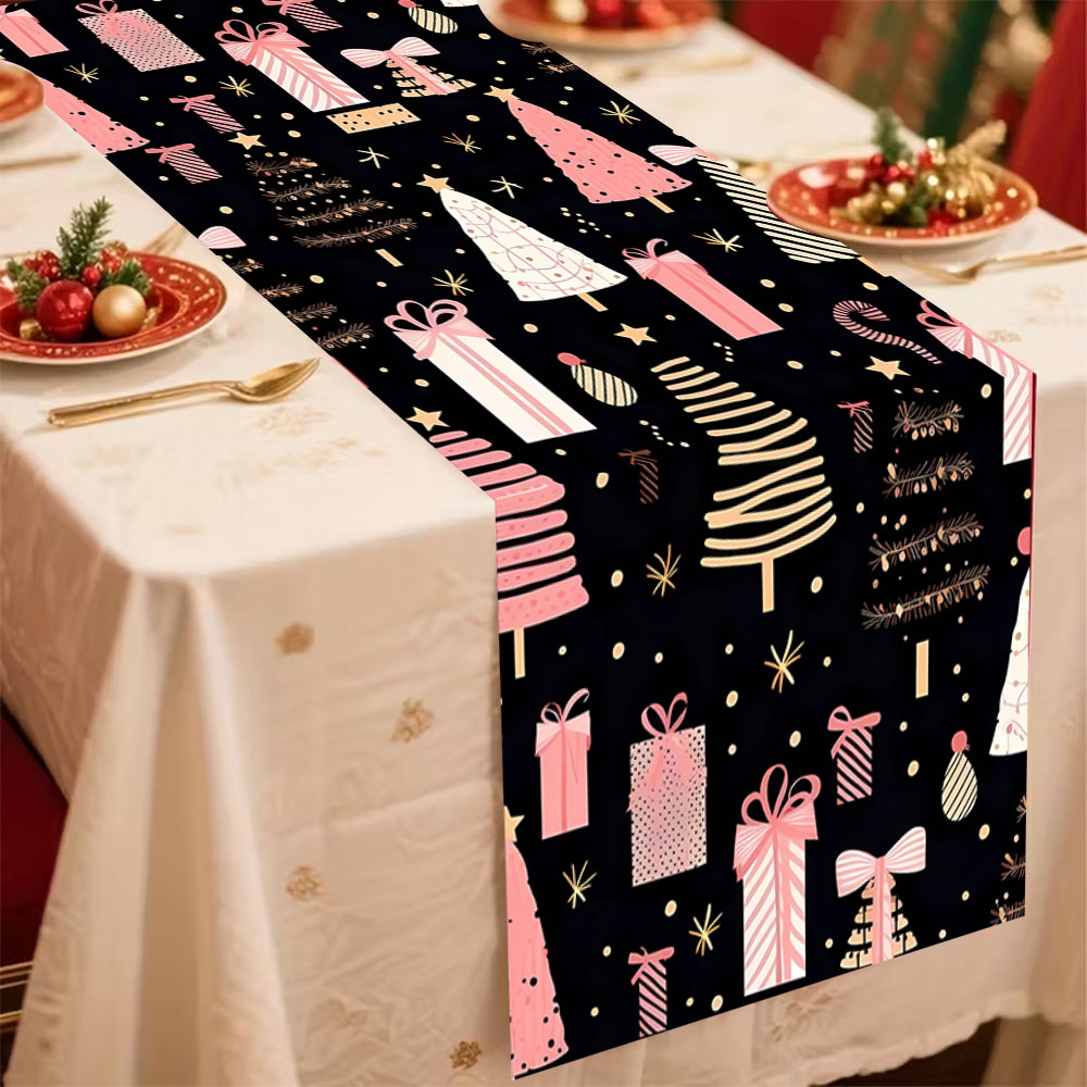 Christmas Table Runner Pink Xm - Christmas Table Runner ulasan dan harga