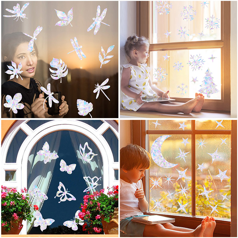 1set Christmas Snowflake Elk W - Snowflake Window Decal ulasan dan harga