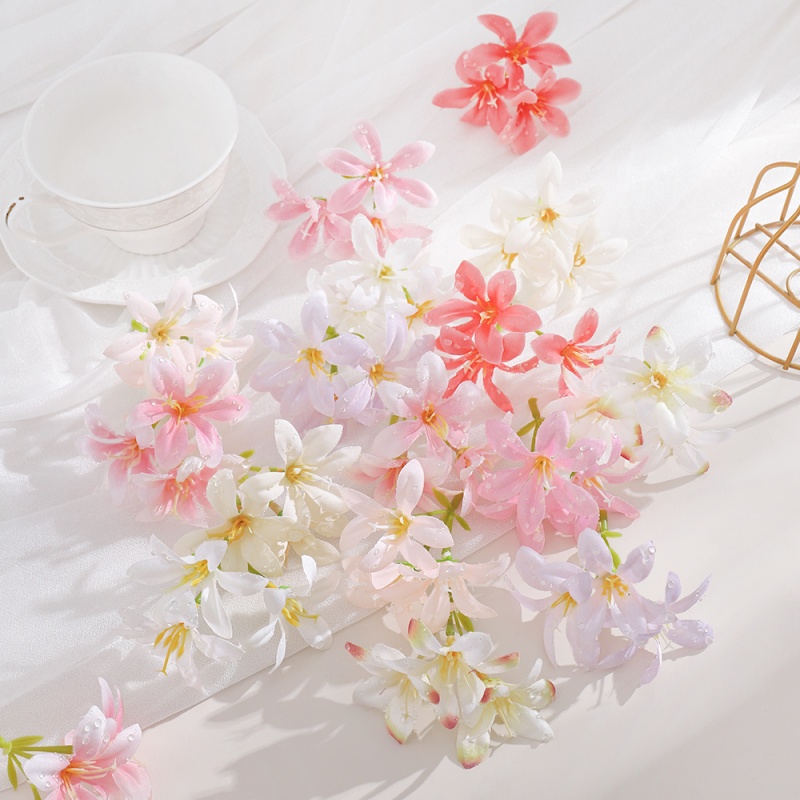 10Pcs Artificial Flower Heads  - Christmas Wreath Fake ulasan dan harga