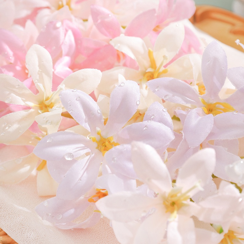10Pcs Artificial Flower Heads  - Christmas Wreath Fake ulasan dan harga