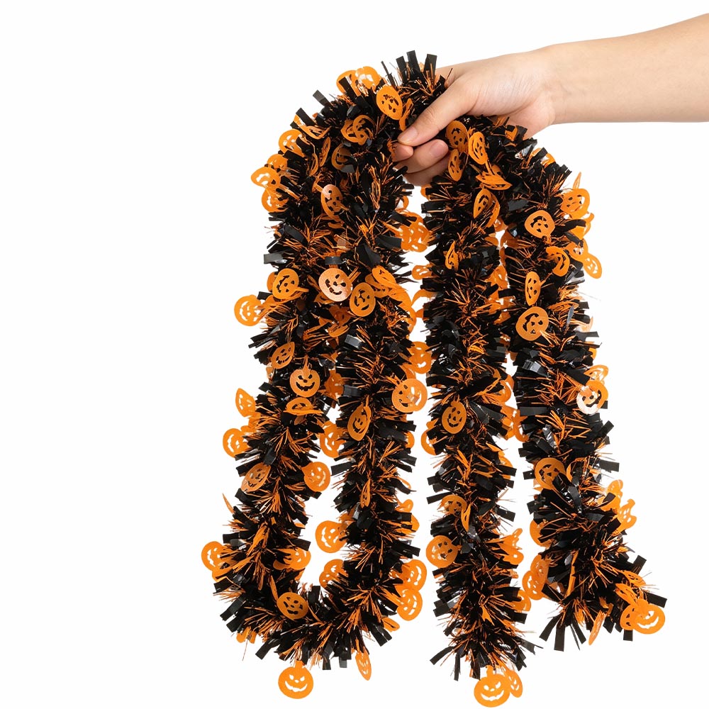 Halloween Foil Fringe Curtain  - Tinsel Garland Decoration ulasan dan harga