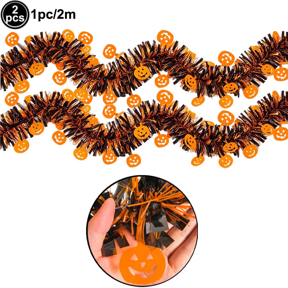 Halloween Foil Fringe Curtain  - Tinsel Garland Decoration ulasan dan harga