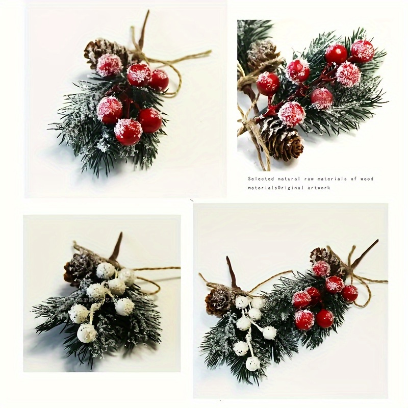 12Pcs Christmas Pine Picks Art - Christmas Tree Artificial ulasan dan harga