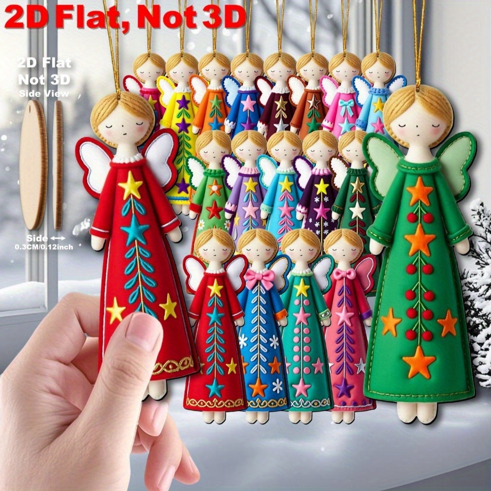 16Pcs Colorful Angel Decoratio - Star Tree Topper ulasan dan harga