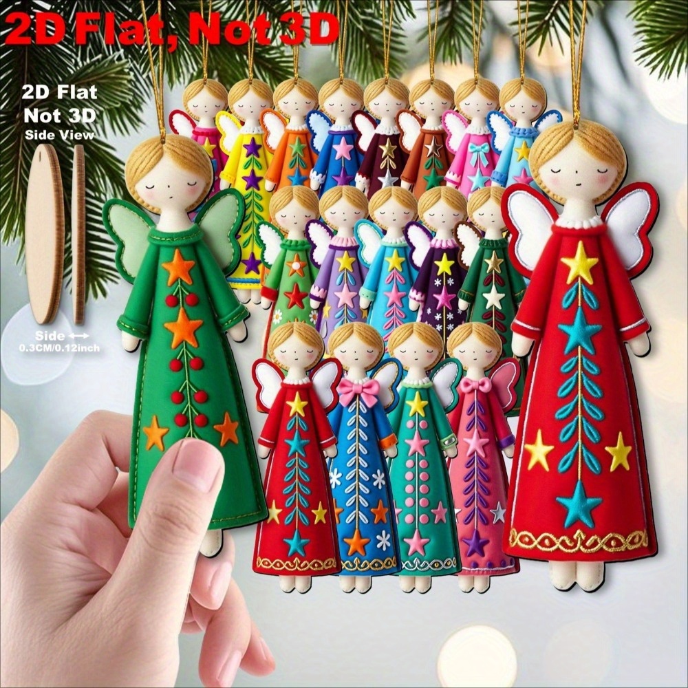 16Pcs Colorful Angel Decoratio - Star Tree Topper ulasan dan harga