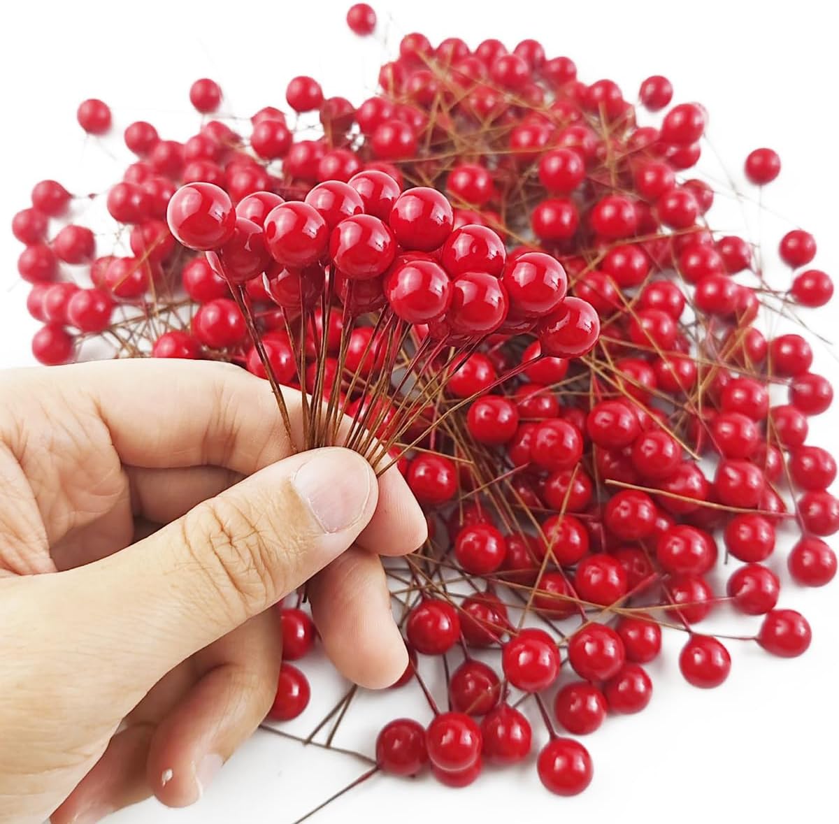 Artificial Holly Berries Mini  - Christmas Wreath Fake ulasan dan harga
