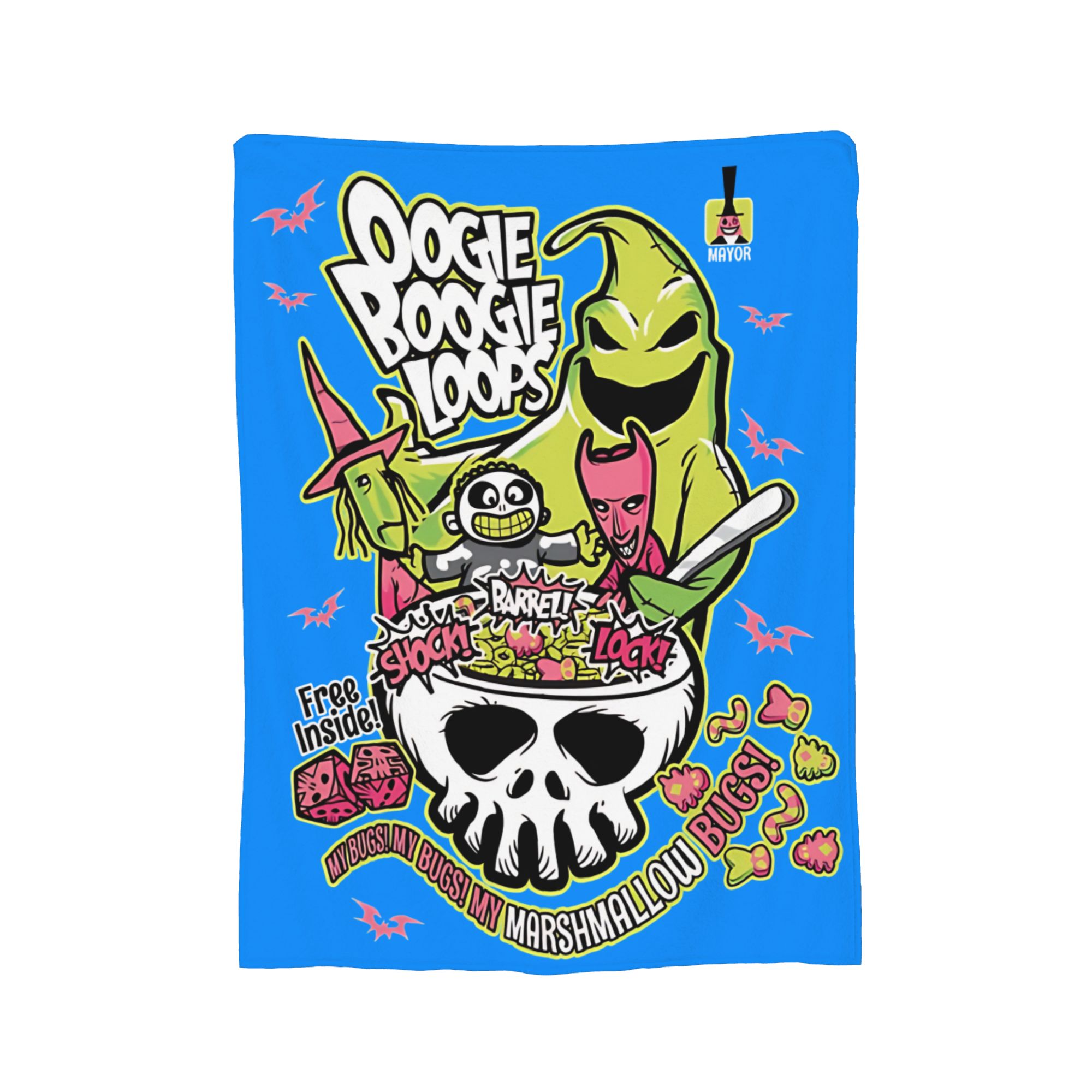 Oogie Boogie Loops halloween T - Christmas Throw Blanket ulasan dan harga
