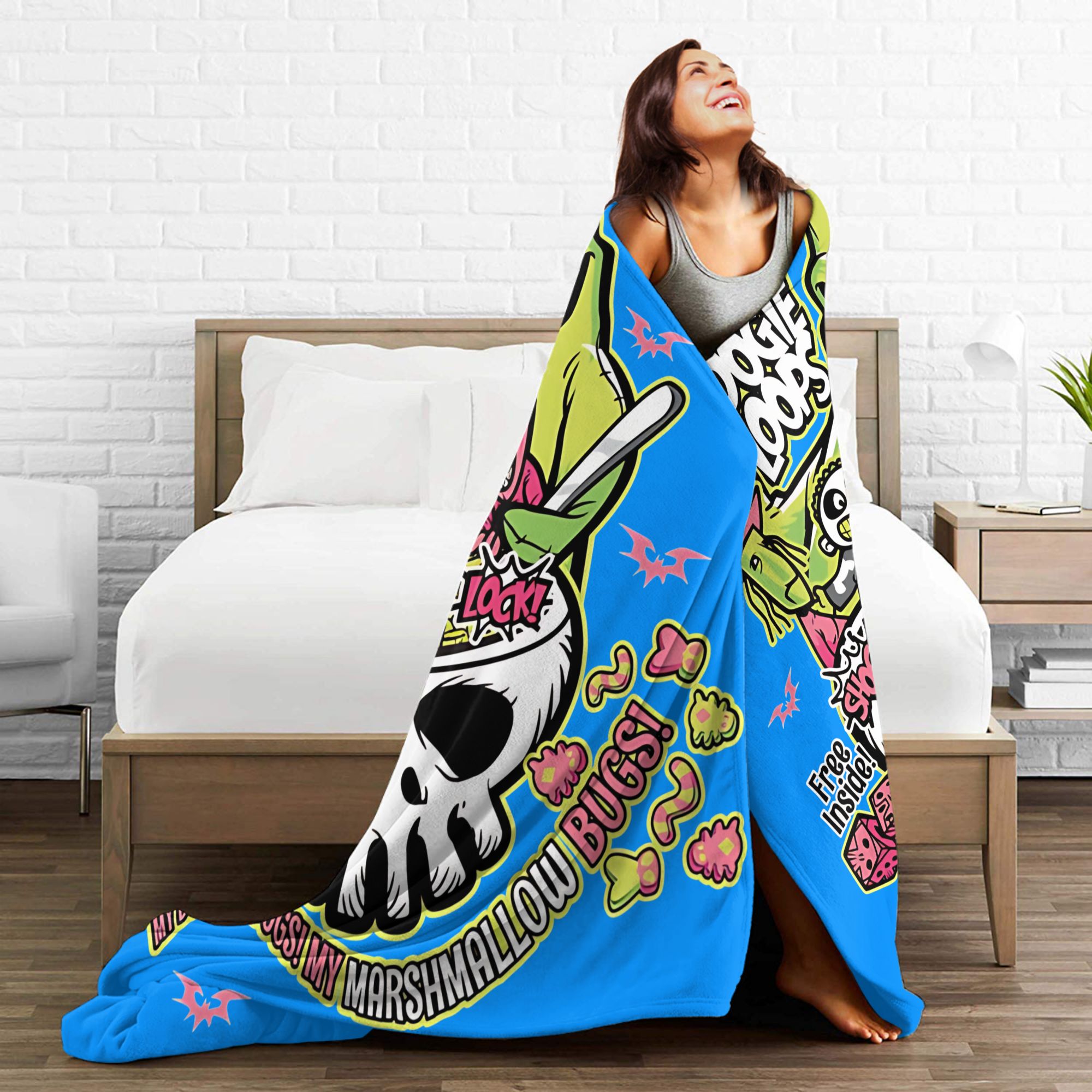Oogie Boogie Loops halloween T - Christmas Throw Blanket ulasan dan harga