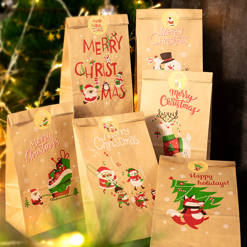 Christmas Gift Bags Kraft Pape - Advent Calendar Gift ulasan dan harga